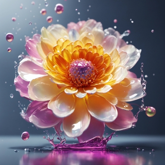 Flower, Water, Plant, Liquid, Nature, Purple