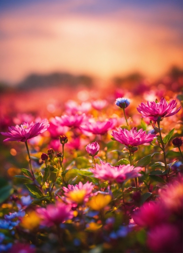 Flower, Sky, Plant, Petal, Purple, Natural Landscape