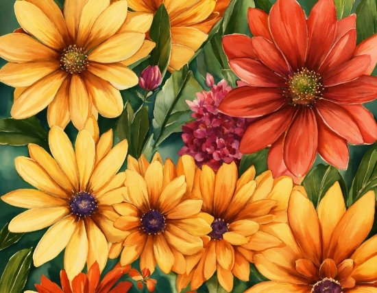 Flower, Plant, Leaf, Green, Petal, Orange