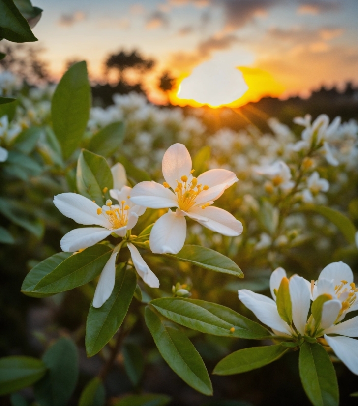 Flower, Sky, Plant, Light, Leaf, Petal