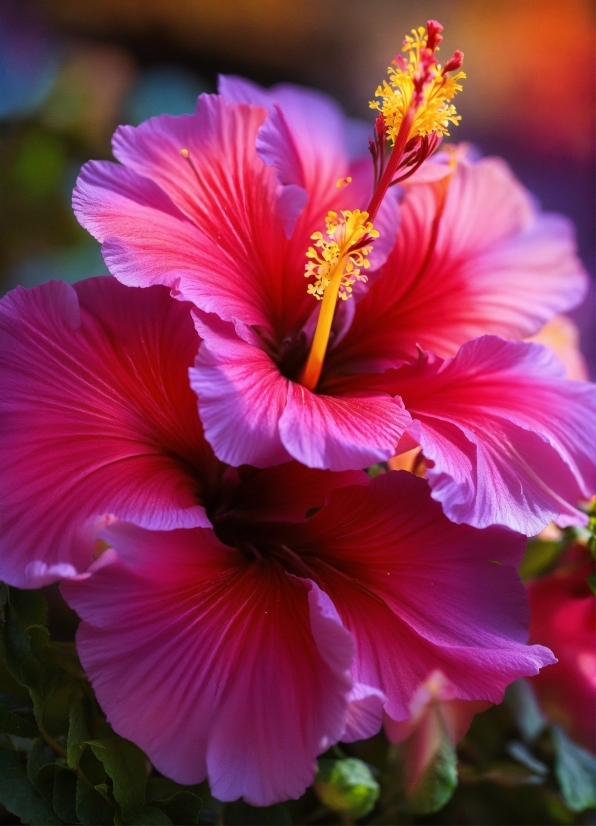 Flower, Plant, Light, Petal, Pink, Red