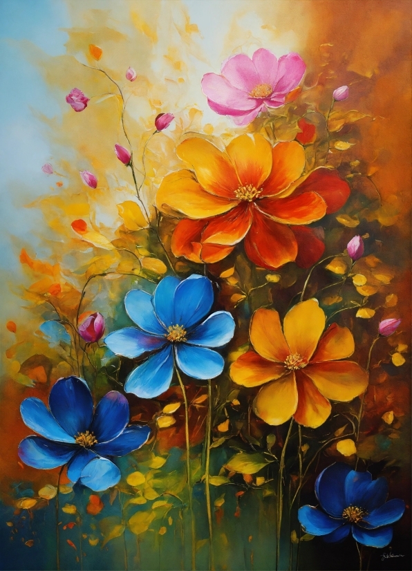 Flower, Plant, Botany, Petal, Paint, Painting