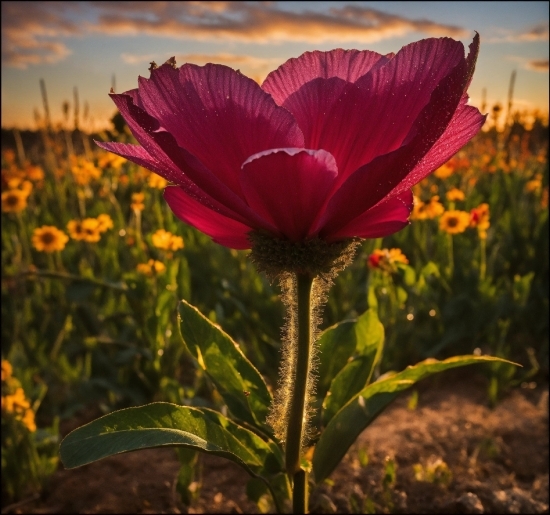 Flower, Plant, Sky, Botany, Petal, Grass