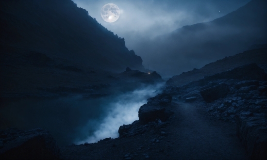 Cloud, Sky, Atmosphere, Water, Mountain, Highland