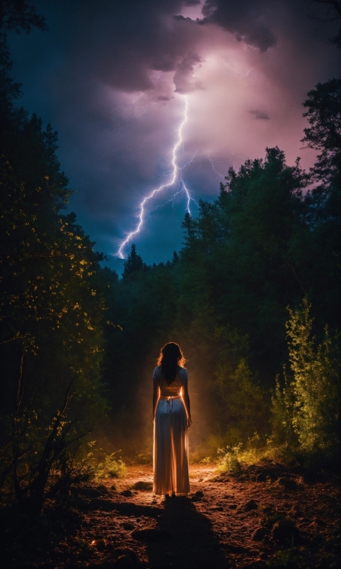 Cloud, Sky, Lightning, Atmosphere, Plant, Thunder