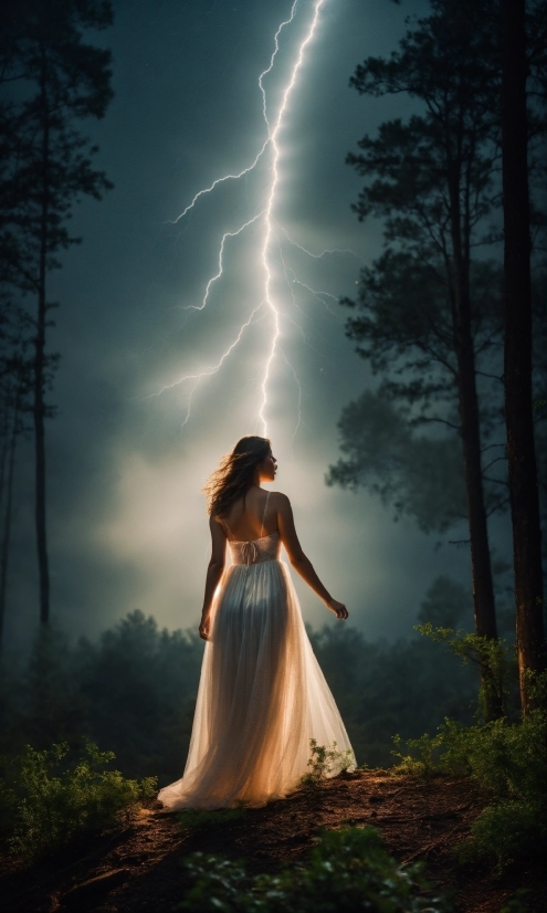 Plant, Cloud, Atmosphere, Photograph, Lightning, Sky