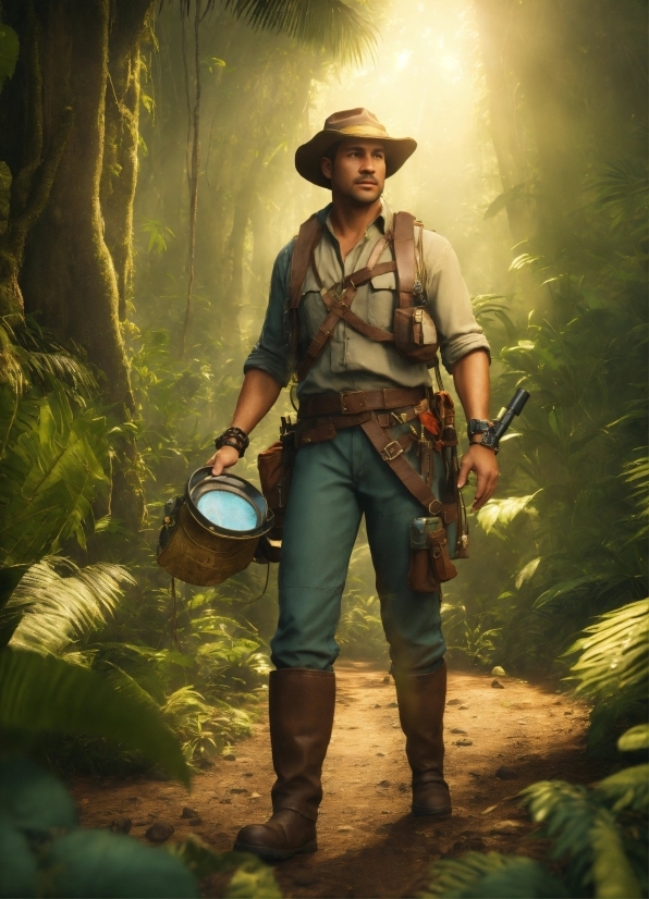 Plant, Hat, Helmet, Fedora, People In Nature, Cg Artwork