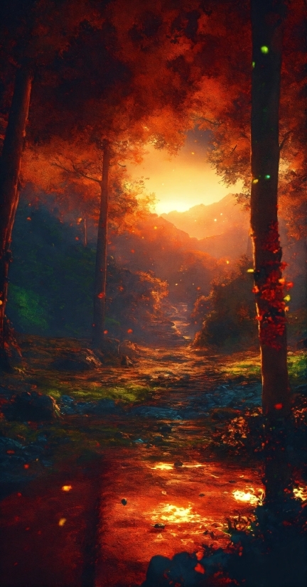 Atmosphere, Ecoregion, Light, Afterglow, Amber, People In Nature