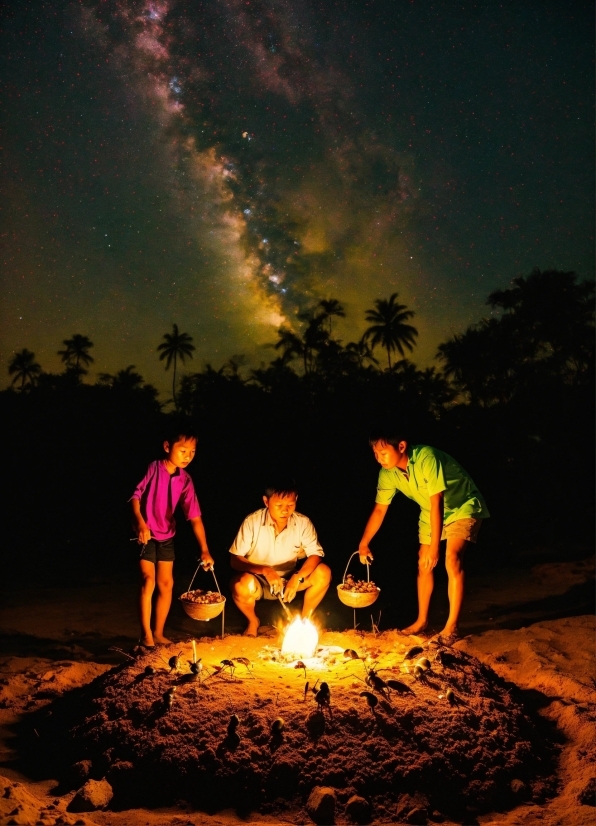 Sky, Photograph, People In Nature, Nature, Lighting, Fire