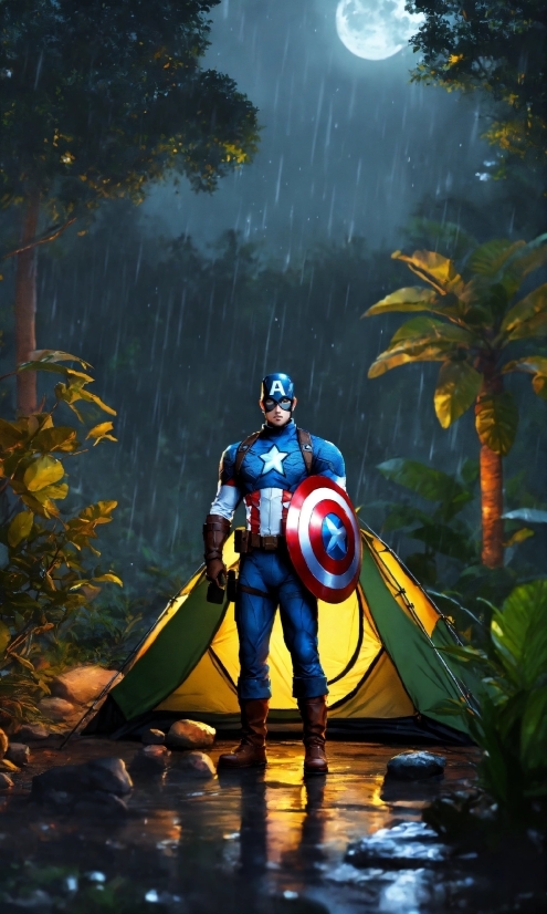 Plant, Captain America, Avengers, Tree, People In Nature, Leisure