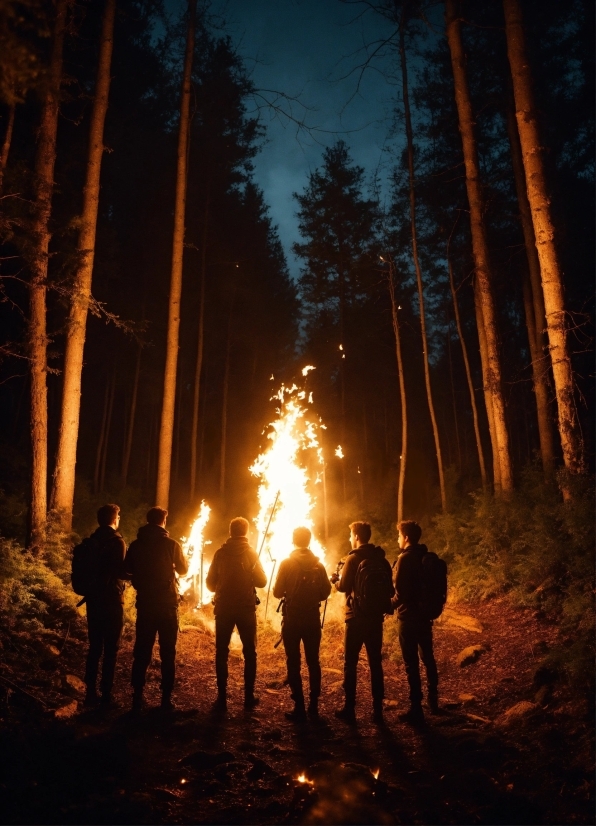 Light, People In Nature, Nature, Natural Environment, Branch, Bonfire