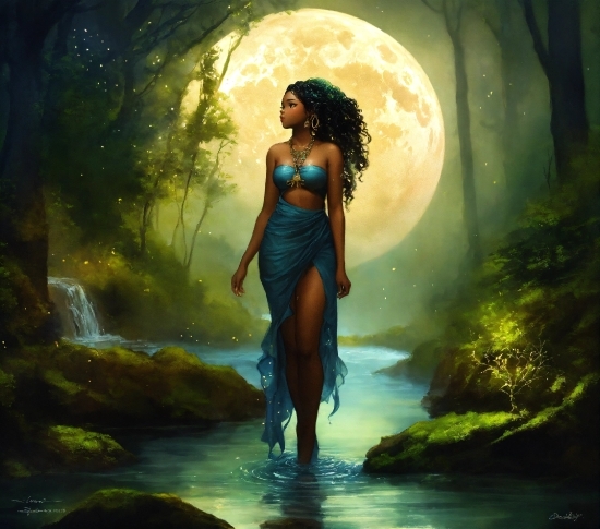 People In Nature, Flash Photography, Moon, Tree, Art, Cg Artwork