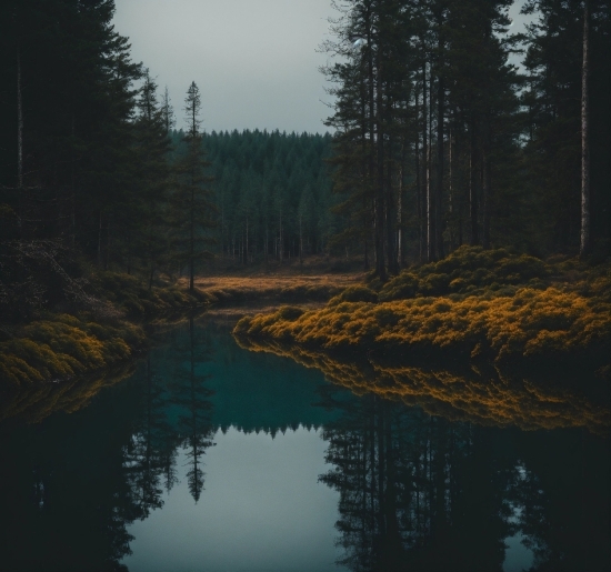 Water, Sky, Water Resources, Plant, Tree, Larch