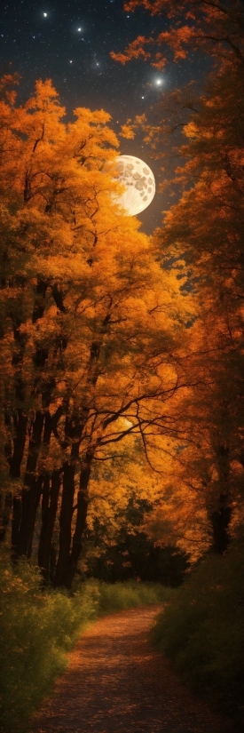 Sky, Atmosphere, Moon, Leaf, Nature, Natural Landscape