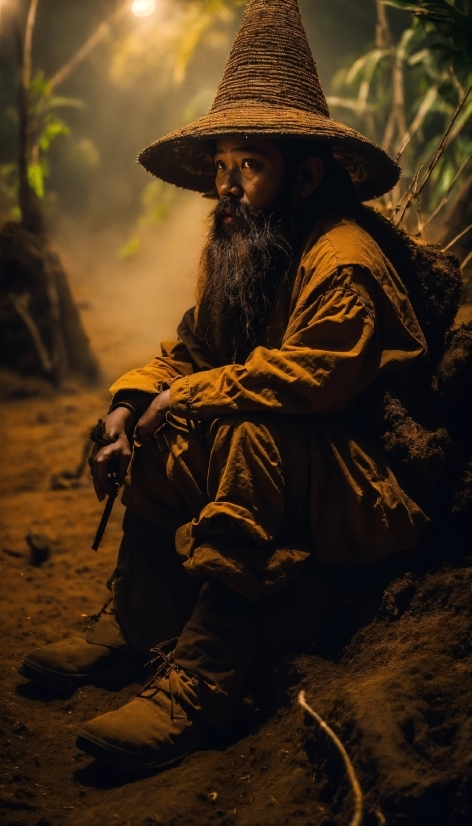 Hat, Plant, People In Nature, Beard, Headgear, Sun Hat