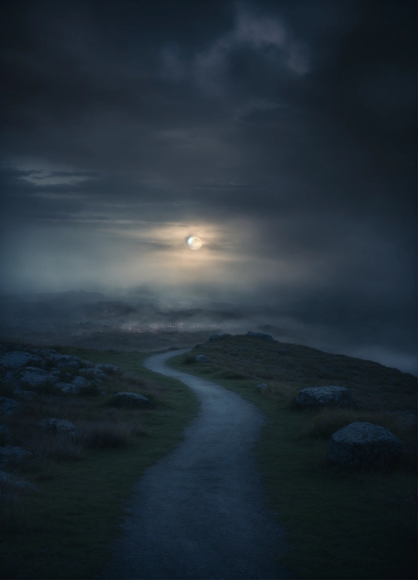 Cloud, Atmosphere, Sky, Water, Moon, Dusk