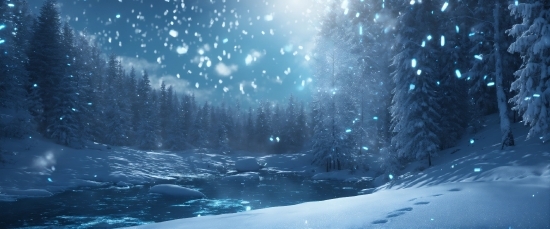 Water, Atmosphere, Snow, Sky, Plant, Tree