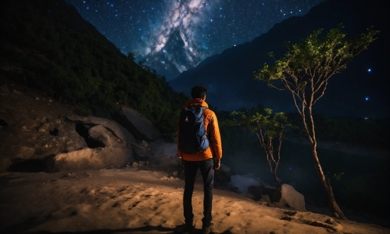 Mountain, Atmosphere, Cloud, Sky, Light, People In Nature