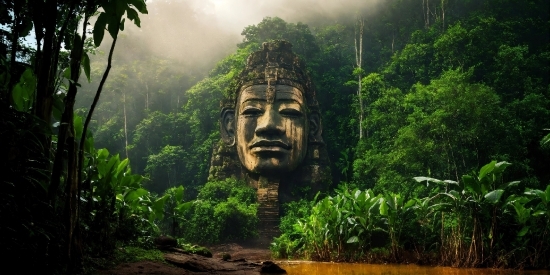 Plant, Natural Landscape, Sculpture, Tree, Statue, Temple