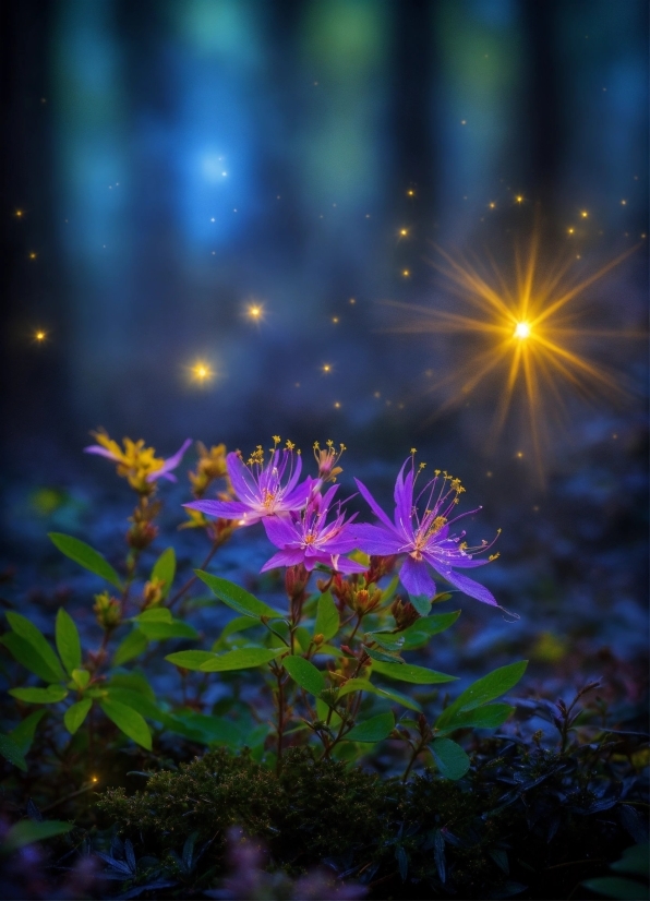 Flower, Water, Plant, Sky, Purple, Petal