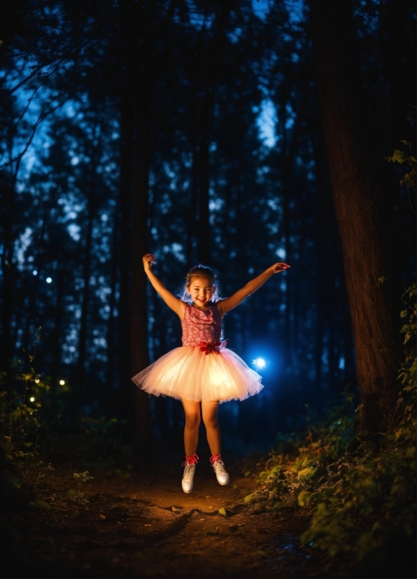 Plant, Dress, People In Nature, Flash Photography, Tree, Wood