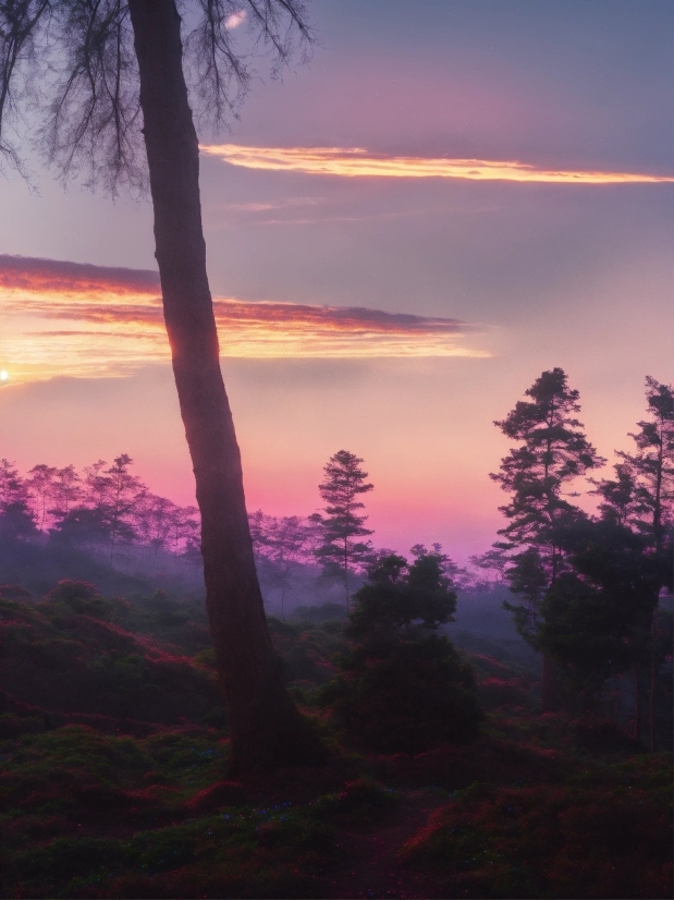 Sky, Cloud, Plant, Atmosphere, Tree, Natural Landscape