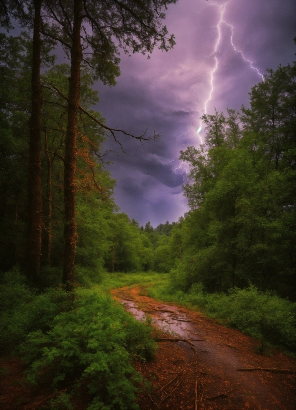 Cloud, Plant, Lightning, Atmosphere, Sky, Nature