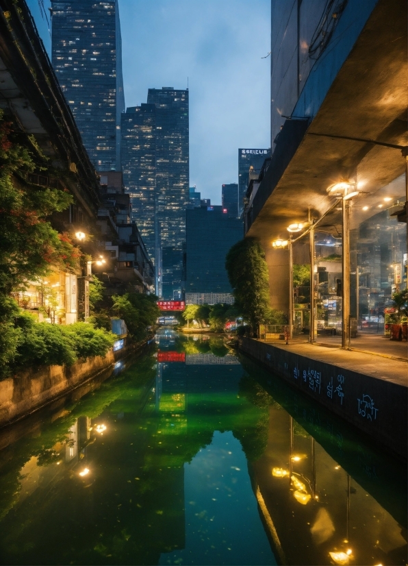 Water, Building, Sky, Skyscraper, Plant, Infrastructure