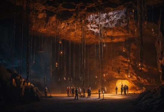 Lighting, Heat, Formation, Landscape, Darkness, Stalagmite