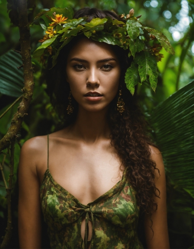 Face, Hairstyle, People In Nature, Green, Botany, Nature