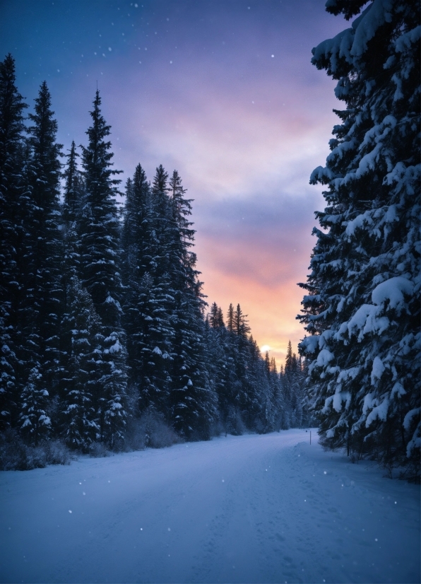 Cloud, Sky, Atmosphere, Snow, Plant, Light