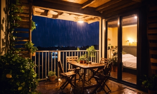 Plant, Furniture, Table, Wood, Building, Porch