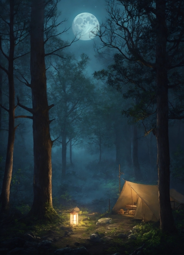 Atmosphere, Plant, Moon, Ecoregion, Light, Tent