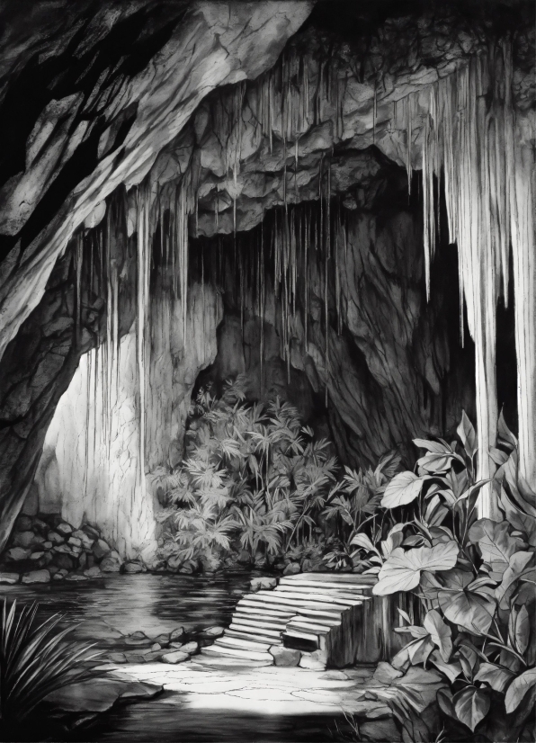 Stalagmite, Soda Straw, Icicle, Body Of Water, Style, Stalactite