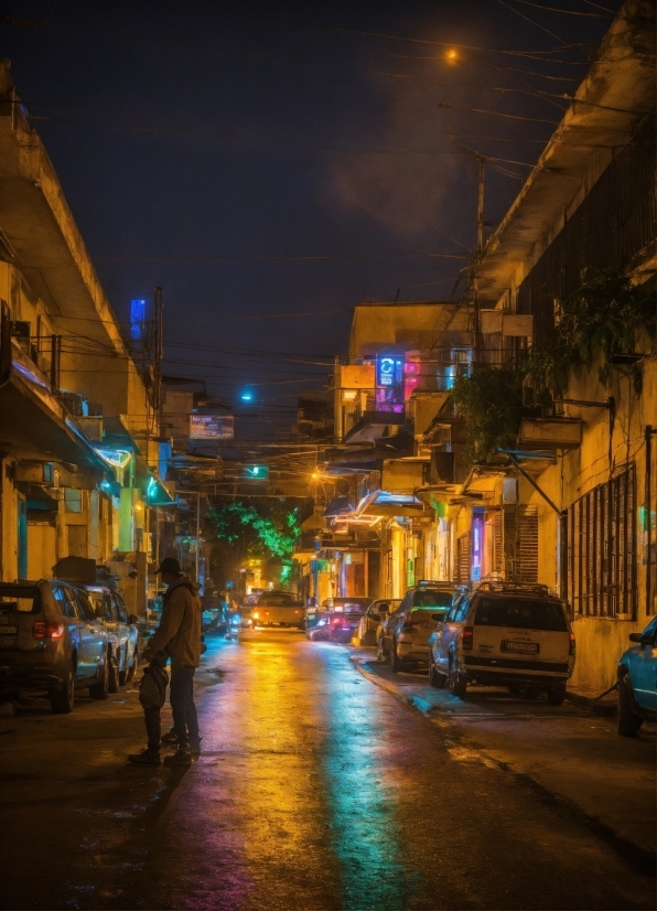 Sky, Building, Car, Tire, Automotive Lighting, Wheel