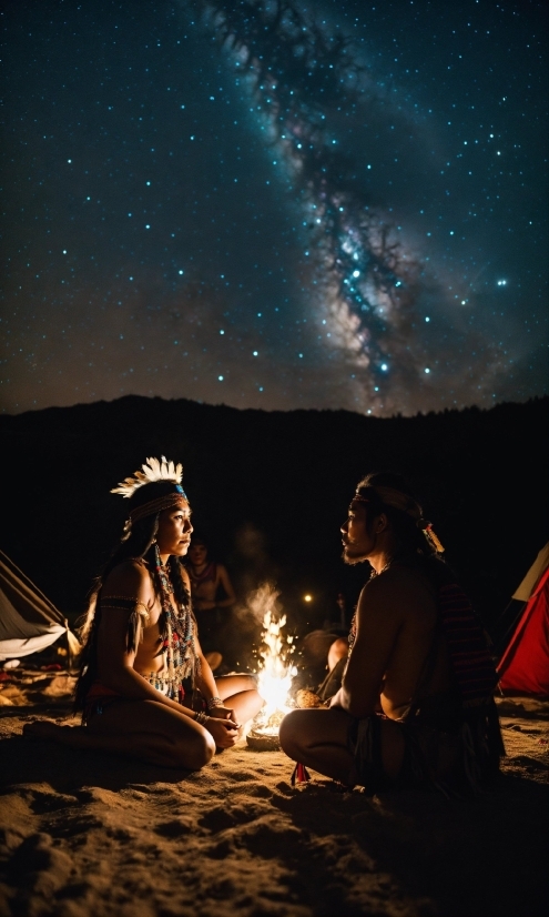 Sky, Photograph, Light, Nature, Flash Photography, Bonfire