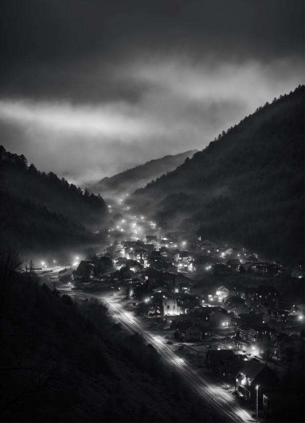 Cloud, Atmosphere, Sky, Mountain, Natural Landscape, Black-and-white