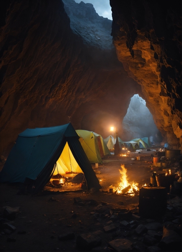 Sky, Tent, Mountain, Camping, Landscape, Formation