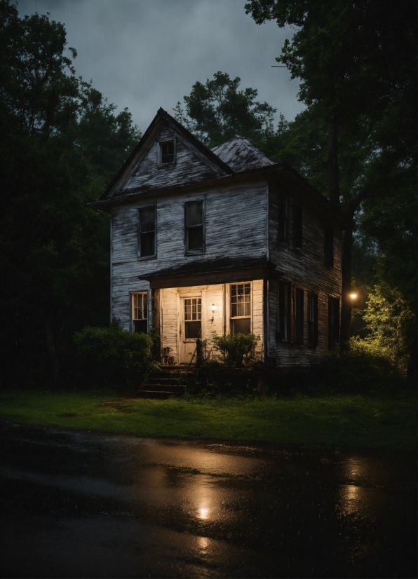 Plant, Window, Building, Sky, Tree, House