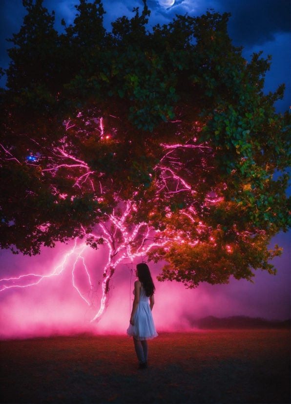 Atmosphere, Sky, Purple, Nature, Branch, Lighting