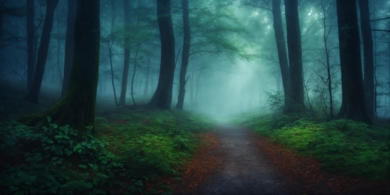 Plant, Atmosphere, Green, Sky, Natural Landscape, Fog