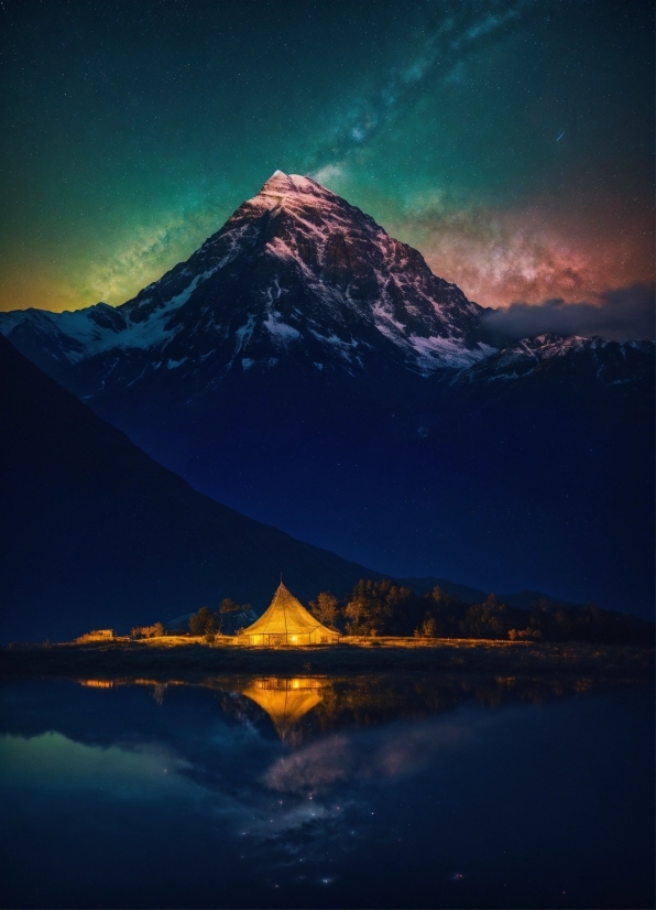 Sky, Water, Mountain, Atmosphere, Cloud, Light