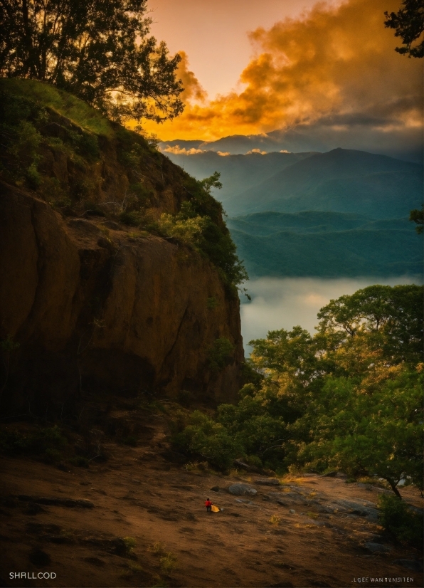 Cloud, Sky, Plant, Mountain, Natural Landscape, Highland