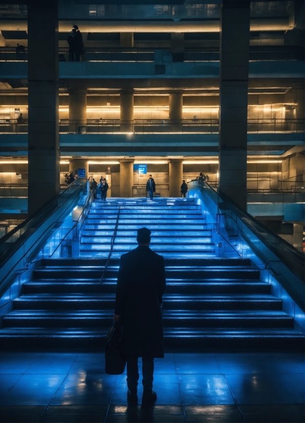 Stairs, Blue, Water, Building, Symmetry, Metropolitan Area