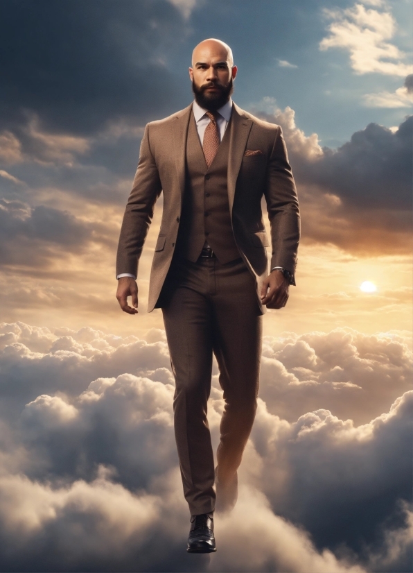 Cloud, Trousers, Sky, Arm, Dress Shirt, Tie