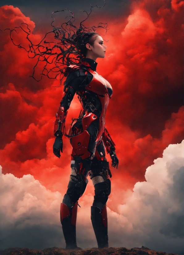 Cloud, Red, Cg Artwork, Flash Photography, Art, Fictional Character