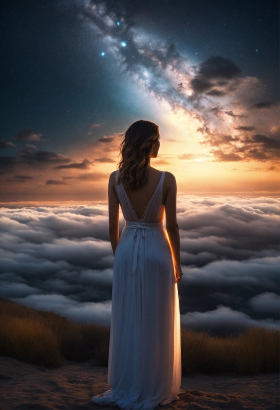 Cloud, Sky, Atmosphere, People In Nature, Dress, Nature