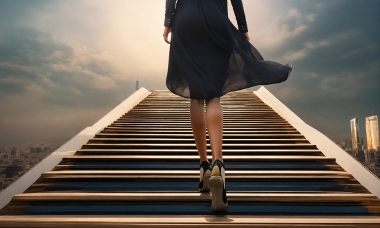 Cloud, Sky, Leg, Light, Stairs, Flash Photography