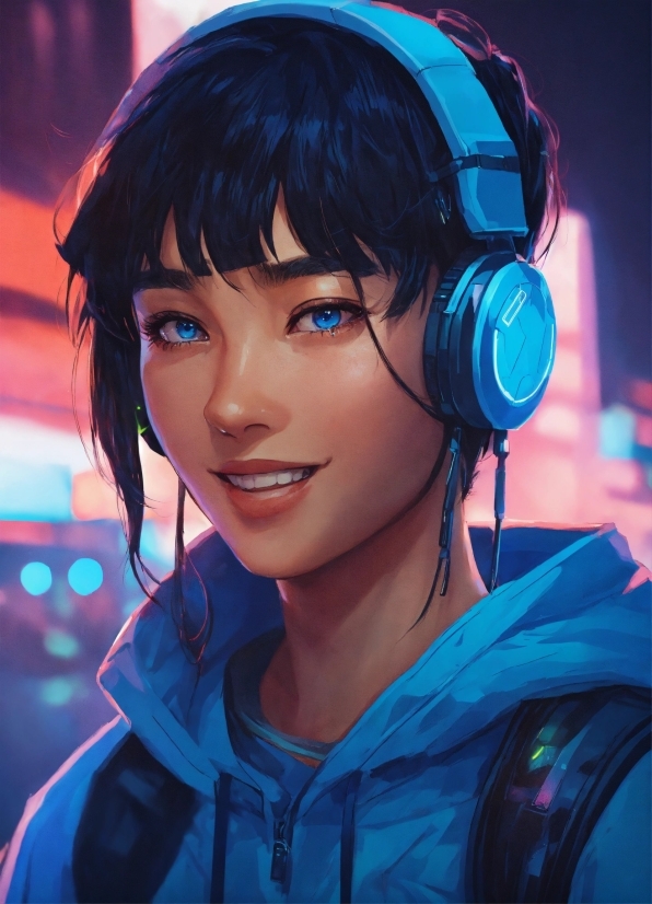 Hairstyle, Smile, Hearing, Peripheral, Azure, Ear