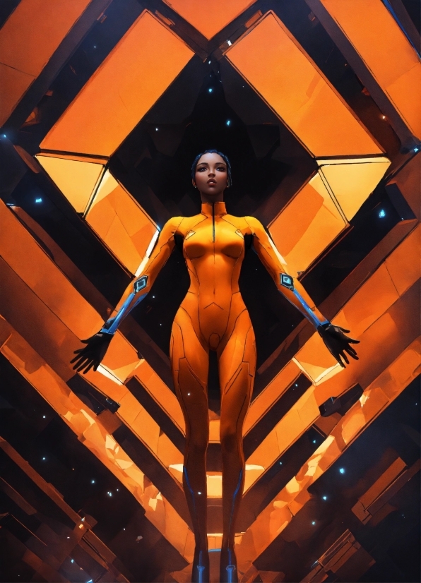 Orange, Performing Arts, Entertainment, Thigh, Fashion Design, Mannequin